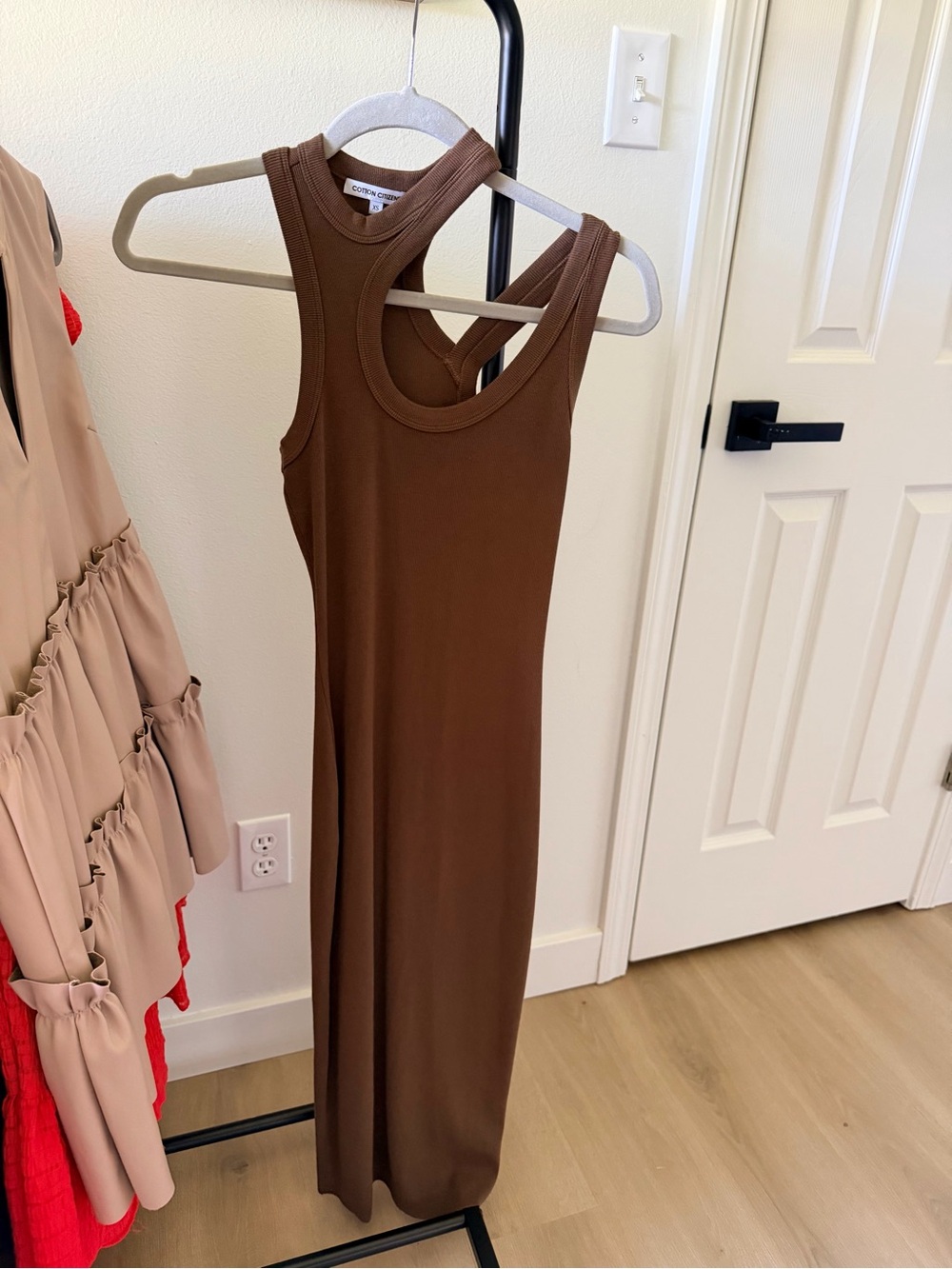 Cotton Citizen Chocolate Brown Racerback Maxi Dress
